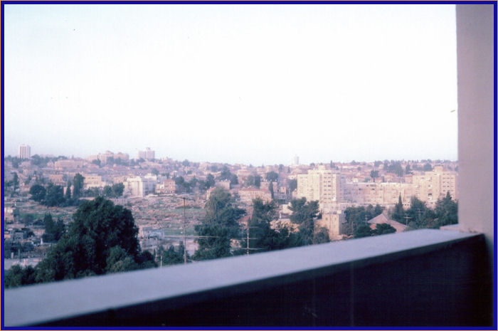 View from Mount Scopus Hotel Room